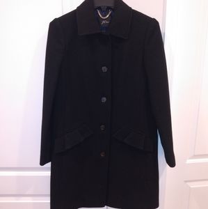 Jcrew Black Double Cloth Coat 0 NWT